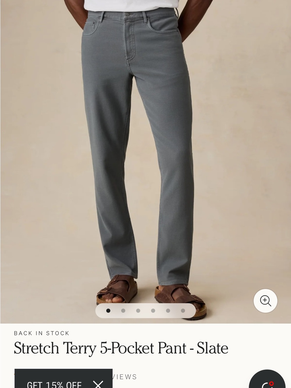 Faherty Slim Straight Jeans - Slate Gray